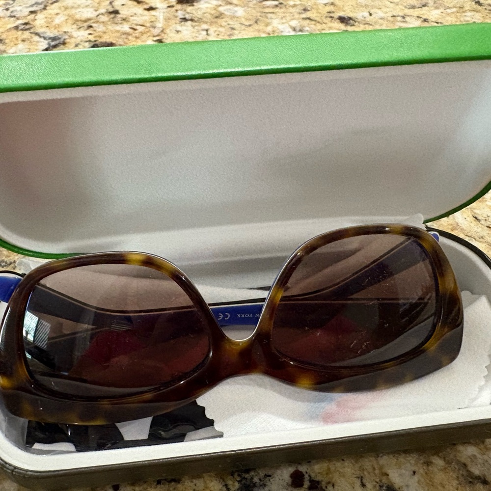 Kate Spade Brown and Blue Fashion Sunglasses